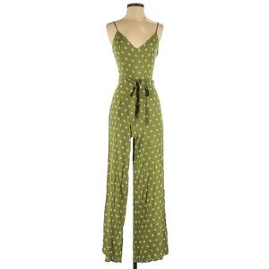 Forever21 Green Jumpsuit with White Pattern